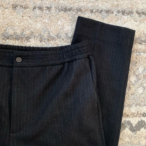 J. Crew Destination Wool Charcoal Gray Pinstripe Pants 32x32 - Picture 5 of 10